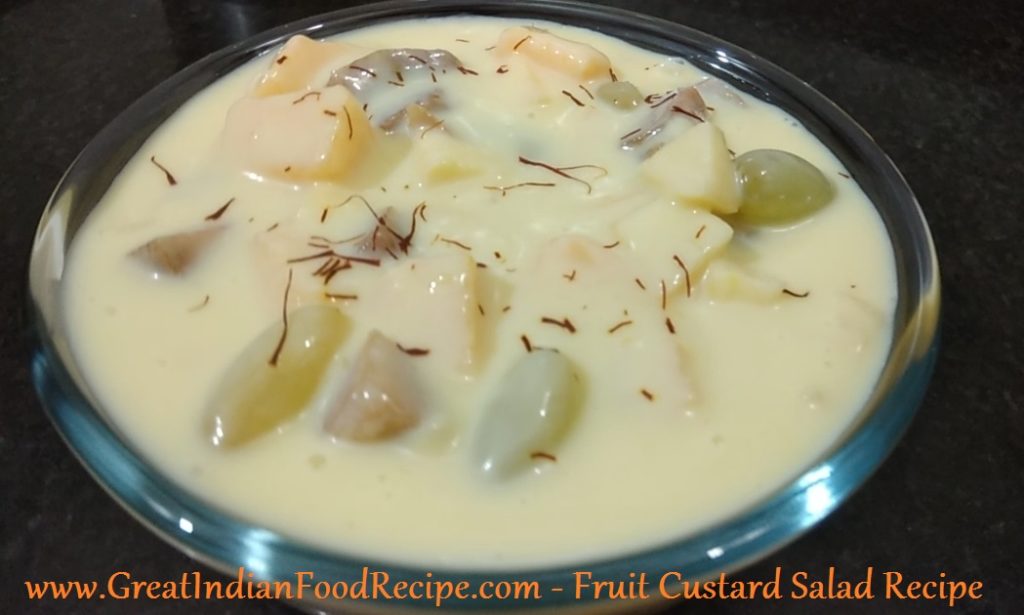 how to make fruit custard salad