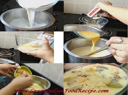 how to make fruit custard salad process